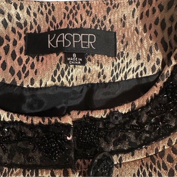 Kasper Cocktail Blazer Gold Size 8 - Picture 5 of 6
